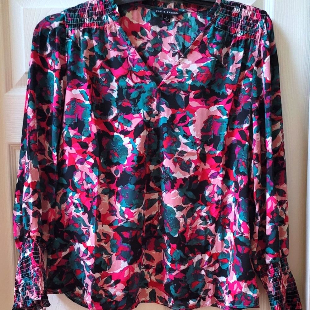 $48 Womens NEW with Tags Womens ZAC & RACHEL shirt top Blouse Size LARGE